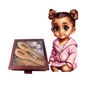 Personalized Baby Brush & Pacifier Set – Custom Name Keepsake Gift